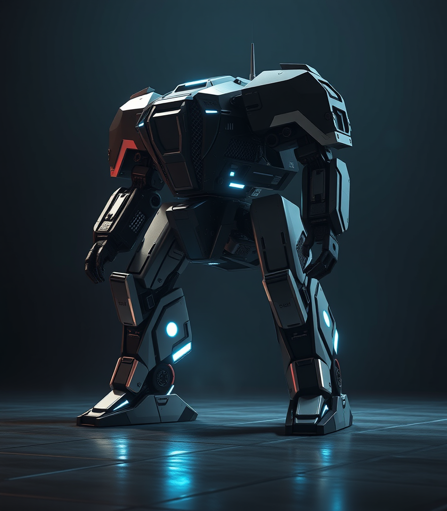 Unmanned Armored Core combat mech